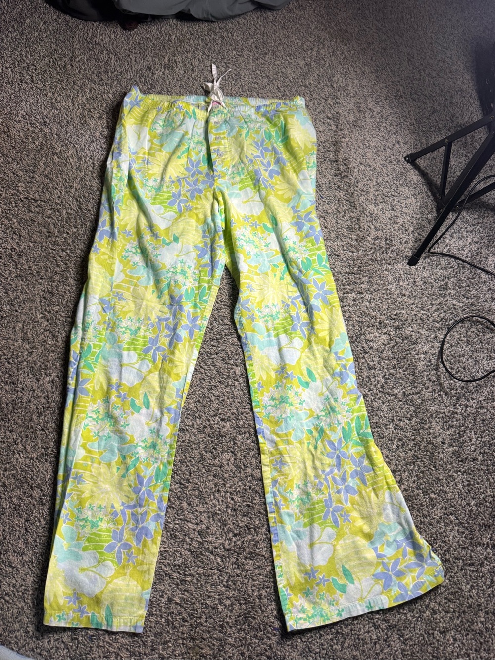 Lilly Pulitzer Yellow, Green & Pink Floral Lounge Pants